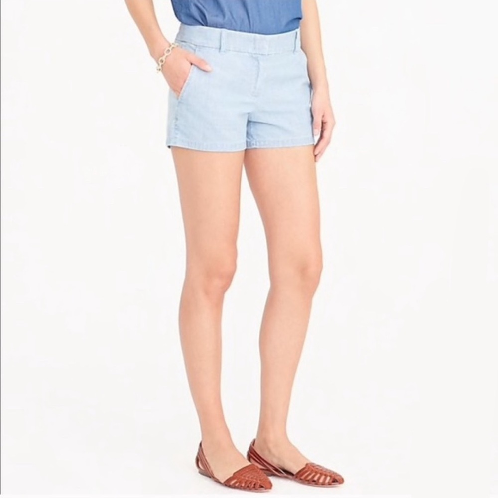 J. Crew Chambray Chino Shorts - Picture 1 of 7